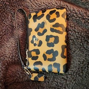 Coach corner zip wristlet
